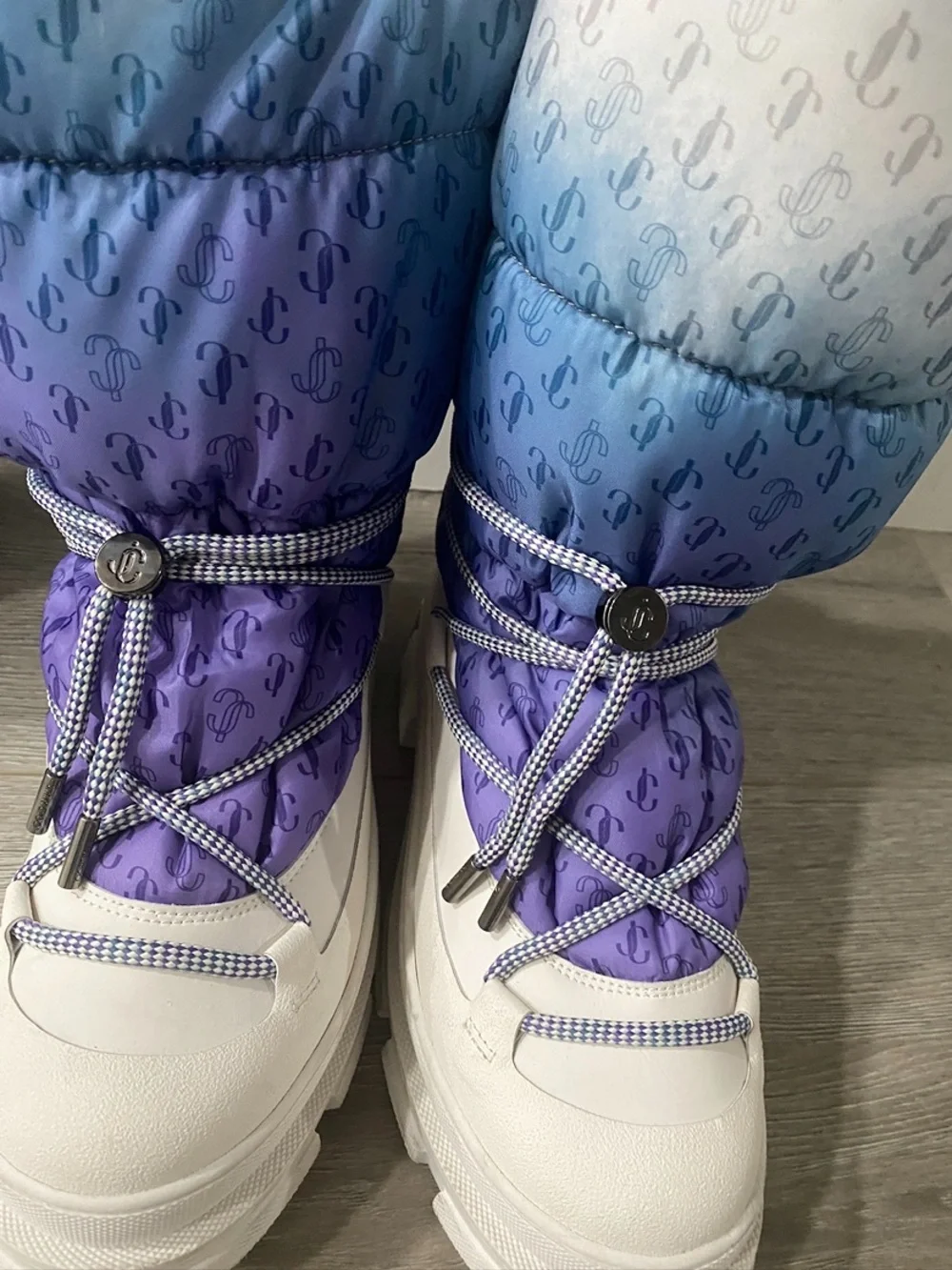 Jimmy choo womans  Blue-Purple Puffer Snow Boots